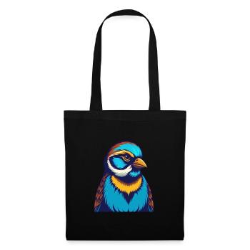 Sparrow Colorful Kawaii Cartoon Character Clipart - Tote Bag - black - Front