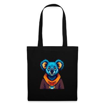 Koala Colorful Kawaii Cartoon Character Clipart - Tote Bag - black - Front