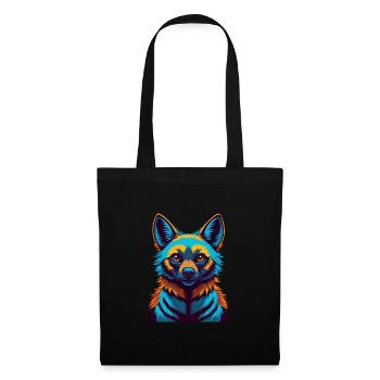 Aardwolf Colorful Kawaii Cartoon Character Clipart - Tote Bag - black - Front