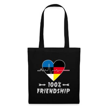 L'Estonie et l'Allemagne : amitié à 100 % - Sac en tissu - noir - Devant