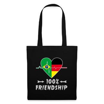 100 % amitié entre le Brésil et l'Allemagne - Sac en tissu - noir - Devant