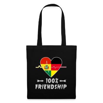 La Bolivie et l'Allemagne : amitié à 100 % - Sac en tissu - noir - Devant