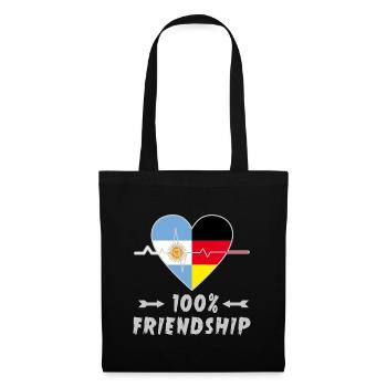 100 % amitié entre l'Argentine et l'Allemagne - Sac en tissu - noir - Devant