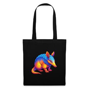 Armadillo Colorful Kawaii Cartoon Character Animal - Tote Bag - black - Front