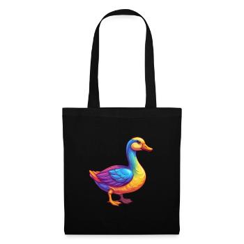 Goose Colorful Kawaii Cartoon Character Clipart - Tote Bag - black - Front