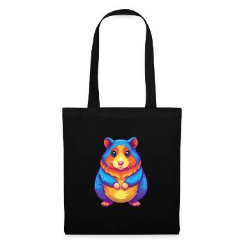 Hamster Colorful Kawaii Cartoon Character Clipart - Tote Bag - black - Front
