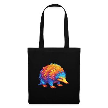 Echidna Colorful Kawaii Cartoon Character Clipart - Tote Bag - black - Front