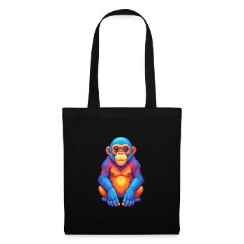 Bonobo Colorful Kawaii Cartoon Character Clipart - Tote Bag - black - Front