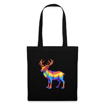 Caribou Colorful Kawaii Cartoon Character Clipart - Tote Bag - black - Front