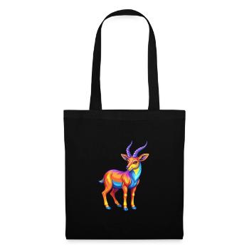 Antilope Bunte Kawaii Cartoon Figur Clipart - Stoffbeutel - Schwarz - Vorne