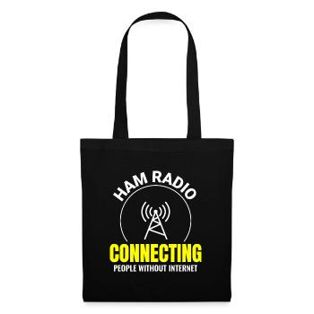 Opérateur radio amateur Fréquence des ondes radio - Sac en tissu - noir - Devant