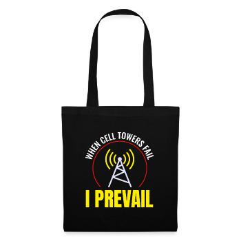 Opérateur radio amateur Fréquence des ondes radio - Sac en tissu - noir - Devant
