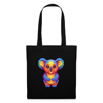 Koala Colorful Kawaii Cartoon Character Clipart - Tote Bag - black - Front