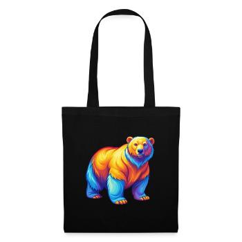 Polar Bear Colorful Kawaii Cartoon Character - Tote Bag - black - Front