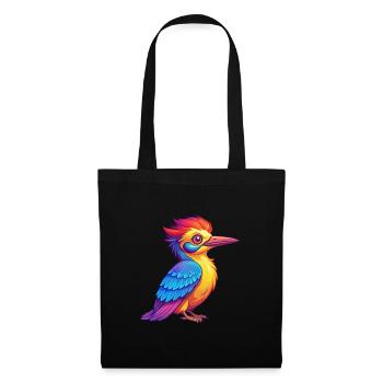 Pic Personnage De Dessin Animé Kawaii Coloré - Sac en tissu - noir - Devant