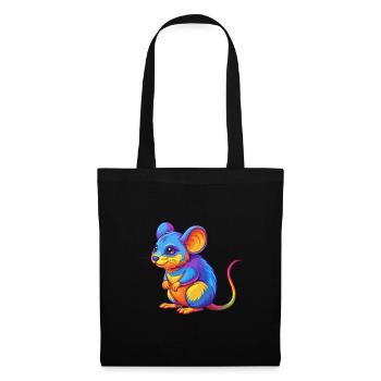mouse Colorful Kawaii Cartoon Character Clipart - Tote Bag - black - Front