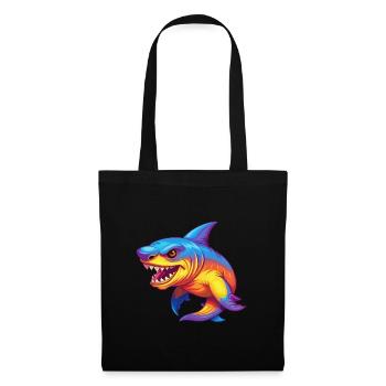 Goblin Shark Colorful Kawaii Cartoon Sea Animal - Tote Bag - black - Front