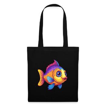 Coral Reef Fish Colorful Kawaii Cartoon Sea Animal - Tote Bag - black - Front