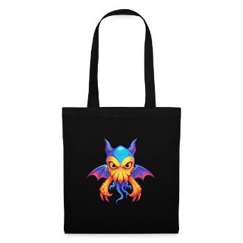Vampire Squid Colorful Kawaii Cartoon Sea Animal - Tote Bag - black - Front