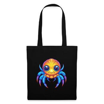 Sea Spider Colorful Kawaii Cartoon Sea Animal - Tote Bag - black - Front