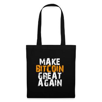 Make Bitcoin Great Again Motivational Design - Tote Bag - black - Front
