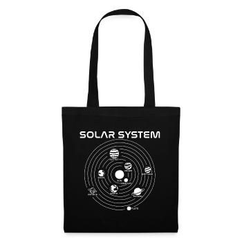Map of the Solar System (white) - Tote Bag - black - Front