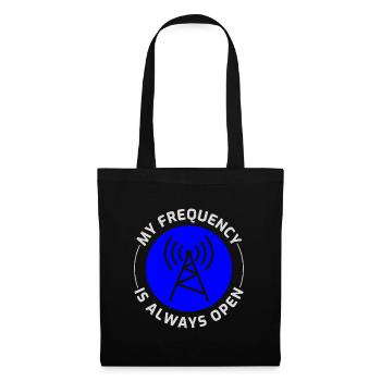 Opérateur radio amateur Fréquence des ondes radio - Sac en tissu - noir - Devant