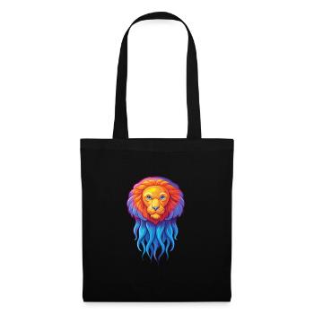 Lions crinière méduse coloré Kawaii dessin animé - Sac en tissu - noir - Devant