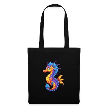 Leafy Sea Dragon Colorful Kawaii Cartoon Clipart - Tote Bag - black - Front