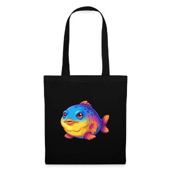 Blobfish Colorful Kawaii Cartoon Sea Animal - Tote Bag - black - Front