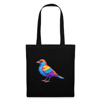Red Winged Blackbird Colorful Kawaii Cartoon - Tote Bag - black - Front
