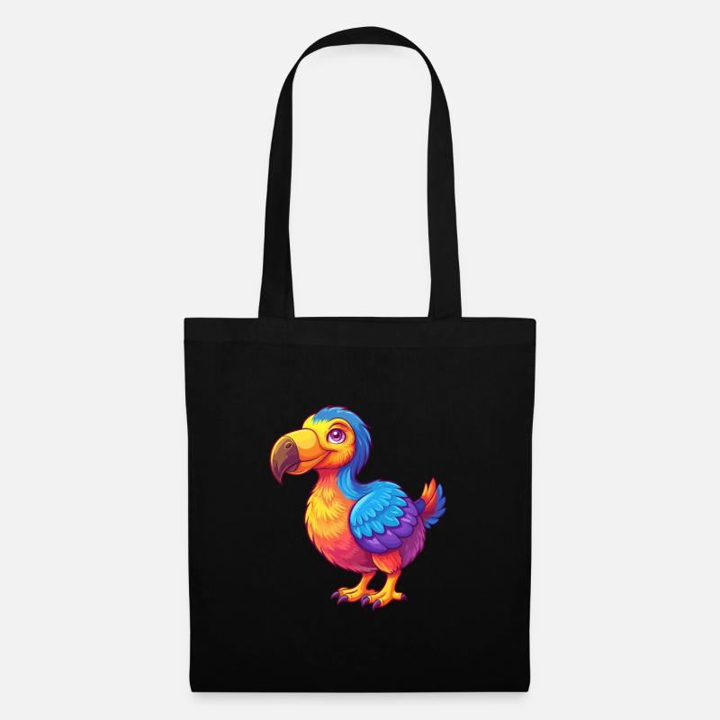 Dodo Bunte Kawaii Cartoon Figur Vogel - Stoffbeutel - Schwarz