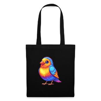 Canary Colorful Kawaii Cartoon Character Bird - Tote Bag - black - Front