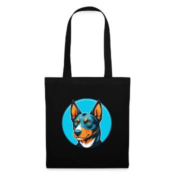 Australian Kelpie Dog Cute Kawaii Cartoon Pet Logo - Tote Bag - black - Front