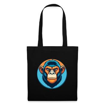 Bonobo Cute Kawaii Cartoon Clipart Animal Pet Logo - Tote Bag - black - Front