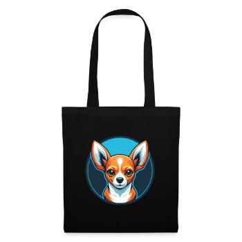 Chihuahua Dog Cute Kawaii Cartoon Animal Pet Logo - Tote Bag - black - Front