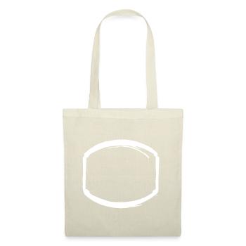 white oval frame - Stoffbeutel - Natur - Vorne