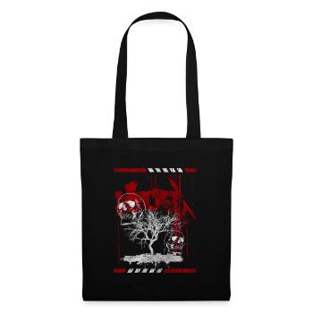 Style Farbe Rot Skull - Stoffbeutel - Schwarz - Vorne