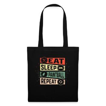 Manger Dormir Paintball Répéter Joueur Tactique Paintba - Sac en tissu - noir - Devant