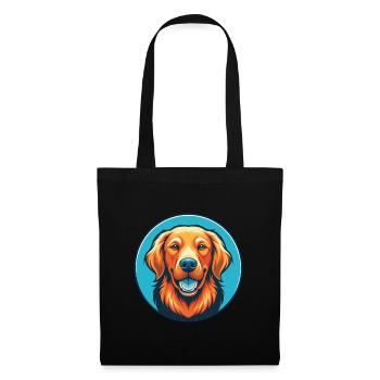 Golden Retriever Dog Cute Kawaii Cartoon Pet Logo - Tote Bag - black - Front
