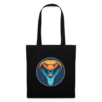 Snake Cute Kawaii Cartoon Clipart Animal Pet Logo - Tote Bag - black - Front