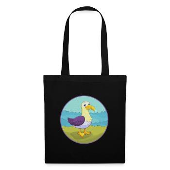 Albatross Cute Kawaii Cartoon Clipart Animal Pet - Tote Bag - black - Front