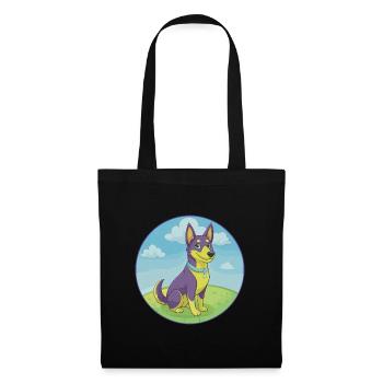 Australian Kelpie Dog Cute Kawaii Cartoon Animal - Tote Bag - black - Front