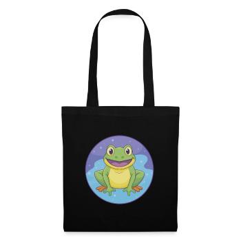 Frog Cute Kawaii Cartoon Clipart Animal Pet - Tote Bag - black - Front