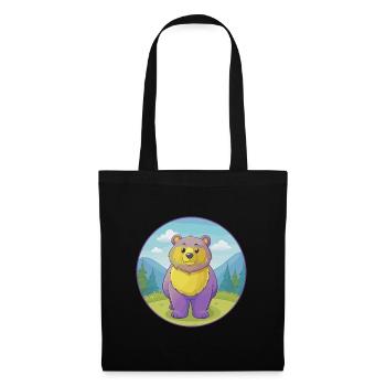 Bear Cute Kawaii Cartoon Clipart Animal Pet - Tote Bag - black - Front