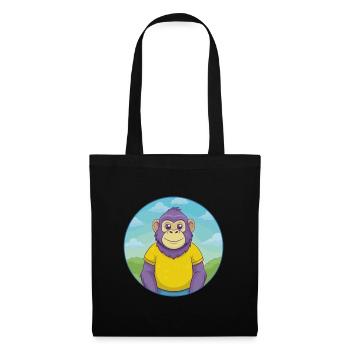 Bonobo Cute Kawaii Cartoon Clipart Animal Pet - Tote Bag - black - Front