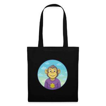 Monkey Cute Kawaii Cartoon Clipart Animal Pet - Tote Bag - black - Front