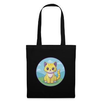 Kitten Cute Kawaii Cartoon Clipart Animal Pet - Tote Bag - black - Front