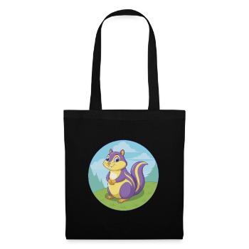 Chipmunk Cute Kawaii Cartoon Clipart Animal Pet - Tote Bag - black - Front