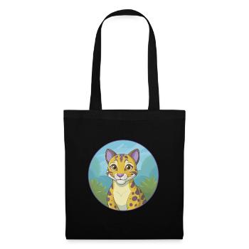 Ocelot Cute Kawaii Cartoon Clipart Animal Pet - Tote Bag - black - Front